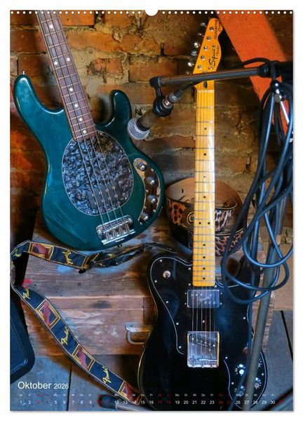 Produktbild: Gitarren backstage (Wandkalender 2026 DIN A2 hoch), CALVENDO Monatskalender