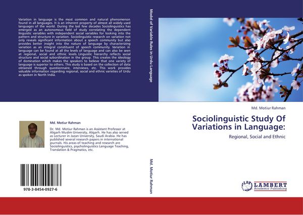 Produktbild: Sociolinguistic Study Of Variations in Language: