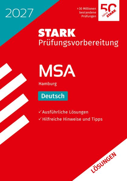Produktbild: STARK L&ouml;sungen zu Deutsch - MSA 2027 Hamburg - Pr&uuml;fungsvorbereitung