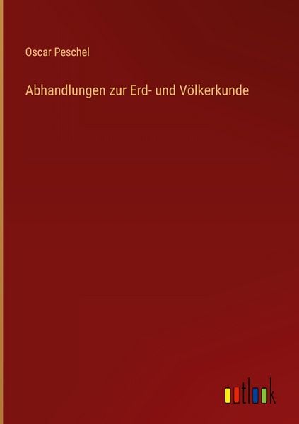 Produktbild: Abhandlungen zur Erd- und V&ouml;lkerkunde