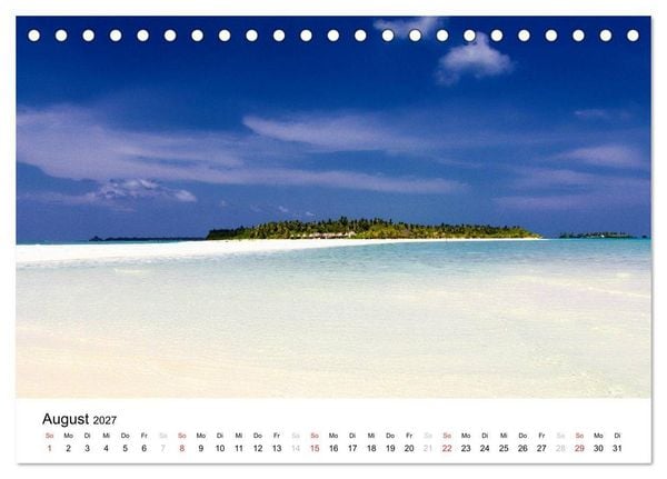 Produktbild: Malediven - Das Paradies im Indischen Ozean I (Tischkalender 2027 DIN A5 quer), CALVENDO Monatskalender