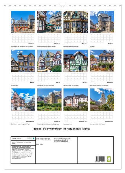 Produktbild: Idstein - Fachwerktraum im Herzen des Taunus (Wandkalender 2026 DIN A2 hoch), CALVENDO Monatskalender
