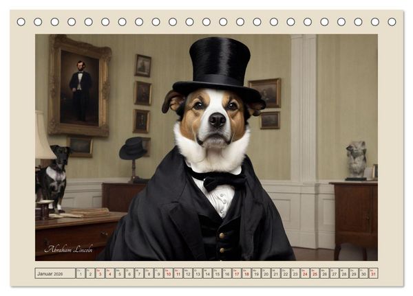 Produktbild: Historische Hundetage (Tischkalender 2026 DIN A5 quer), CALVENDO Monatskalender