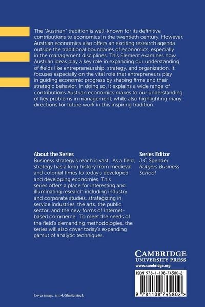Produktbild: Austrian Perspectives on Entrepreneurship, Strategy, and Organization