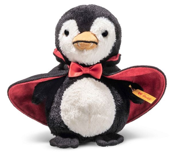 Produktbild: Steiff 057199 - Nibble der Vampir Pinguin, stehend, Pl&uuml;sch, 15 cm