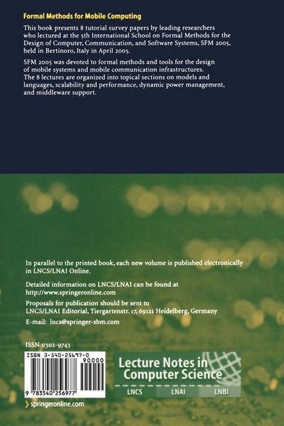 Produktbild: Formal Methods for Mobile Computing