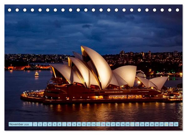 Produktbild: St&auml;dte der Welt - Skylines in der Nacht (Tischkalender 2026 DIN A5 quer), CALVENDO Monatskalender