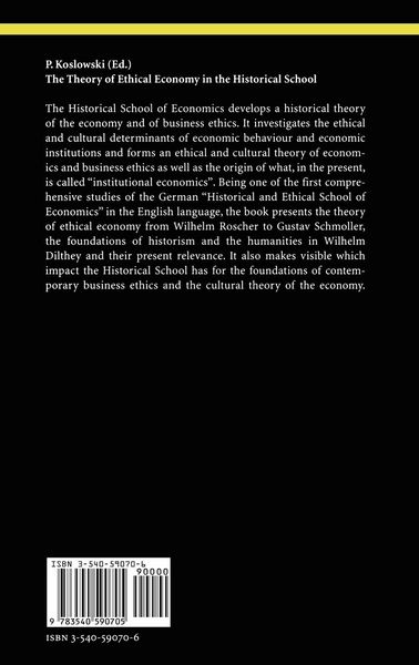 Produktbild: The Theory of Ethical Economy in the Historical School