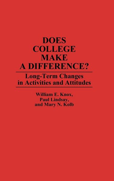 Produktbild: Does College Make a Difference?