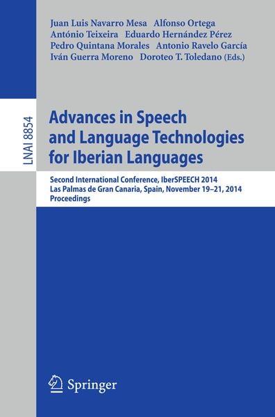 Produktbild: Advances in Speech and Language Technologies for Iberian Languages