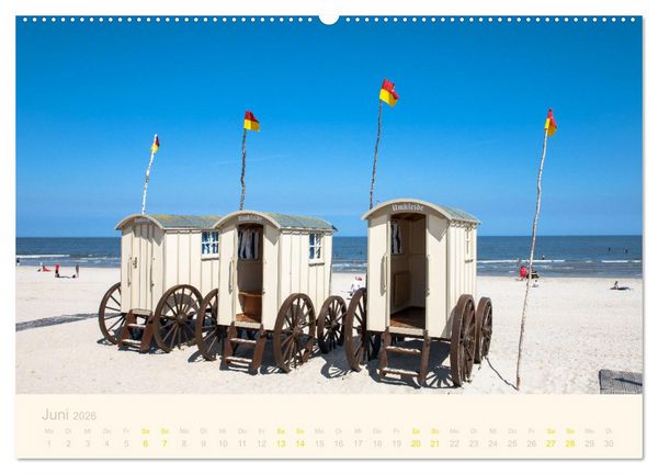 Produktbild: Traumstr&auml;nde der Nordsee (hochwertiger Premium Wandkalender 2026 DIN A2 quer), Kunstdruck in Hochglanz