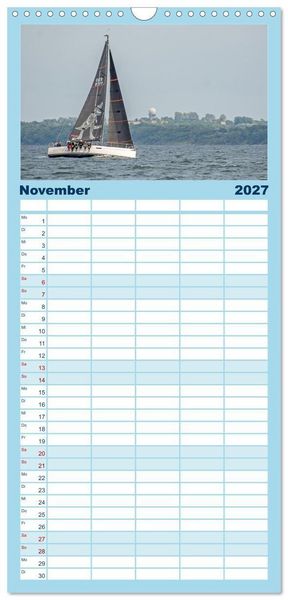 Produktbild: Familienplaner 2027 - Segelboote - Eleganz in Vollendung mit 5 Spalten (Wandkalender, 21 x 45 cm) CALVENDO
