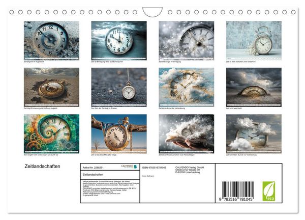 Produktbild: Zeitlandschaften (Wandkalender 2027 DIN A4 quer), CALVENDO Monatskalender