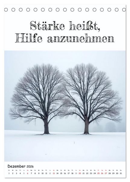 Produktbild: Positiv denken - Kalender f&uuml;r mehr Selbstvertrauen (Tischkalender 2026 DIN A5 hoch), CALVENDO Monatskalender