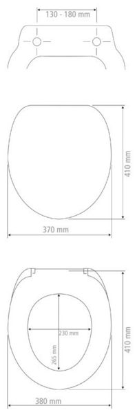 Produktbild: WC-Sitz Mod. Prima Schwarz Matt, MDF, zertifiziert