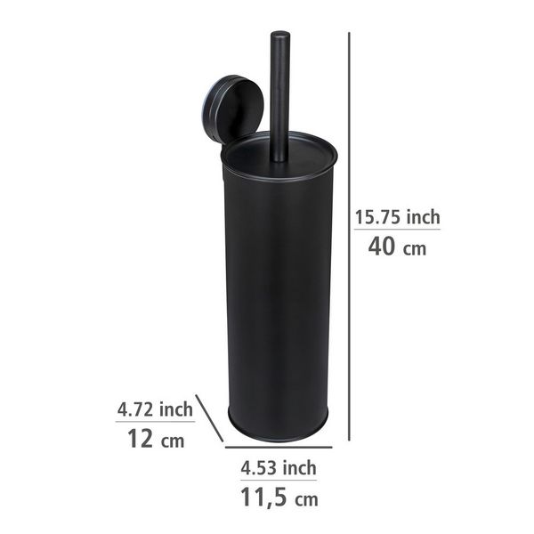 Produktbild: Static-Loc&reg; Plus WC-Garnitur Mod. Pavia Schwarz, geschlossen, Befestigen ohne Bohren