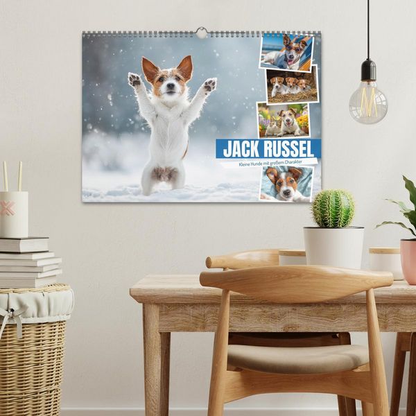 Produktbild: JACK RUSSEL - Kleine Hunde mit gro&szlig;em Charakter (Wandkalender 2026 DIN A3 quer), CALVENDO Monatskalender