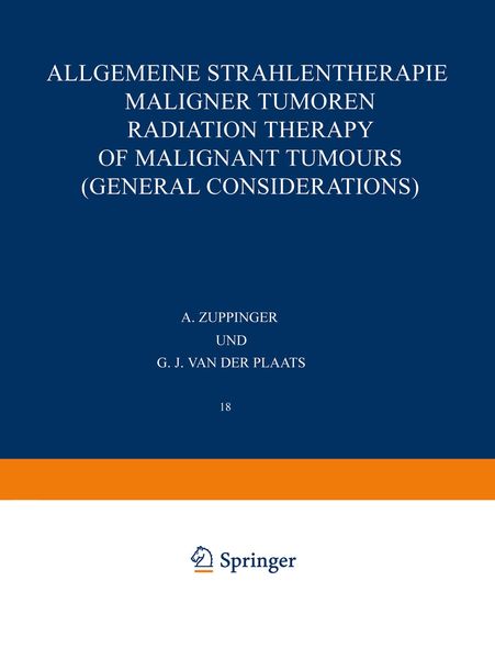 Produktbild: Allgemeine Strahlentherapie Maligner Tumoren / Radiation Therapy of Malignant Tumours (General Considerations)