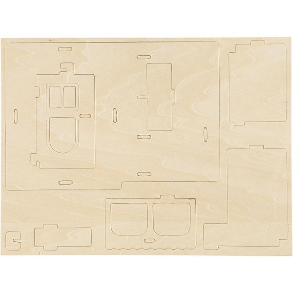 Produktbild: Creativ Company 3D-Figuren zum Zusammensetzen, Haus mit Veranda, Gr&ouml;&szlig;e 22,5x16x17,5, 1 Stk