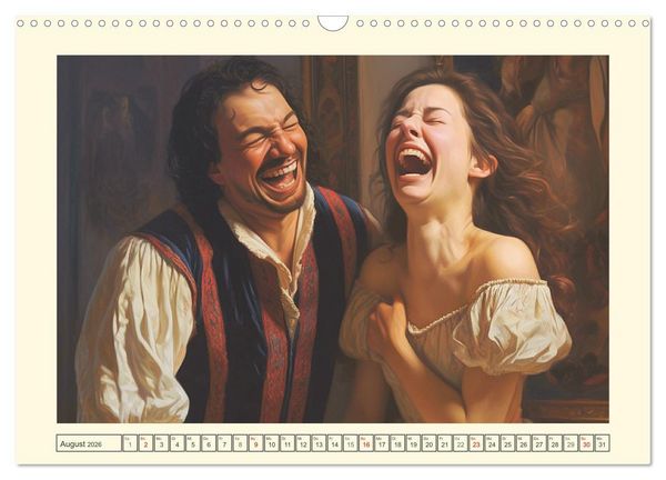 Produktbild: Das lachende Mittelalter. Spa&szlig; und Schenkelklopfer gab es schon immer! (Wandkalender 2026 DIN A3 quer), CALVENDO Monatskalender