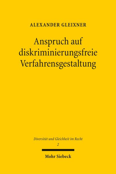 Produktbild: Anspruch auf diskriminierungsfreie Verfahrensgestaltung