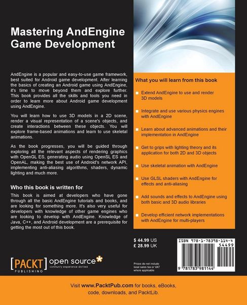 Produktbild: Mastering AndEngine Game Development