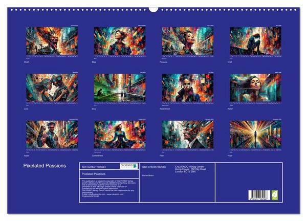 Produktbild: Pixelated Passions (Wall Calendar 2026 DIN A2 landscape), CALVENDO 12 Month Wall Calendar