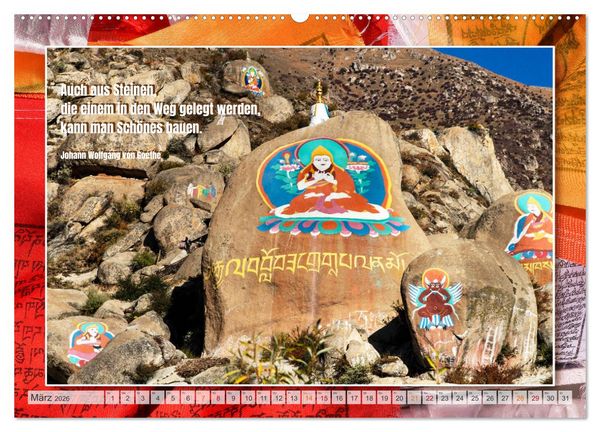 Produktbild: Farben Tibets (Wandkalender 2026 DIN A2 quer), CALVENDO Monatskalender