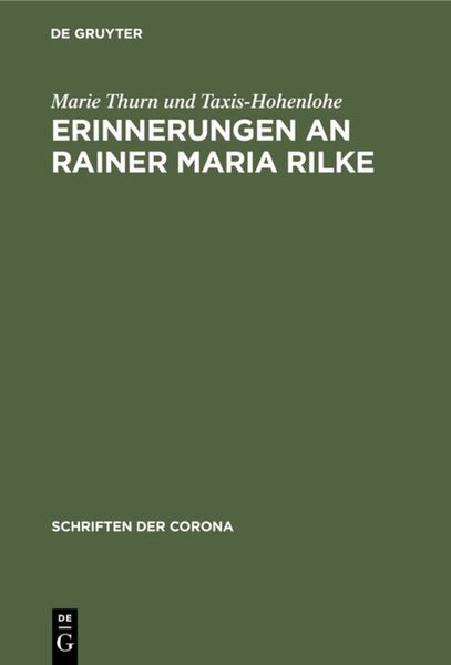 Produktbild: Erinnerungen an Rainer Maria Rilke