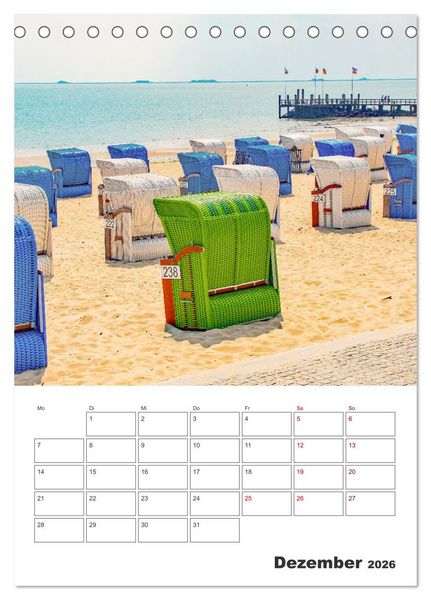 Produktbild: Insel F&ouml;hr - Urlaubsplaner (Tischkalender 2026 DIN A5 hoch), CALVENDO Monatskalender
