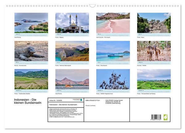 Produktbild: Indonesien - Die kleinen Sundainseln (Wandkalender 2026 DIN A2 quer), CALVENDO Monatskalender