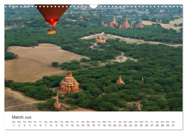Produktbild: Bagan - Pagodas in the forest (Wall Calendar 2026 DIN A3 landscape), CALVENDO 12 Month Wall Calendar