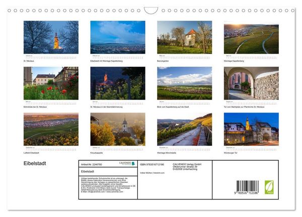 Produktbild: Eibelstadt (Wandkalender 2026 DIN A3 quer), CALVENDO Monatskalender