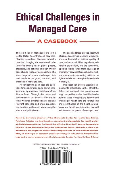 Produktbild: Ethical Challenges in Managed Care