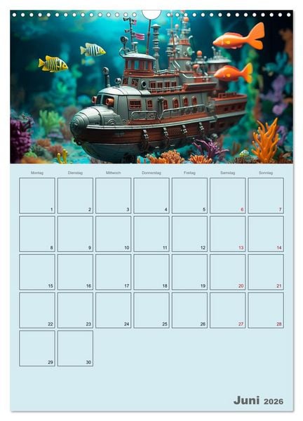 Produktbild: Schiffe, Fische und Piraten (Wandkalender 2026 DIN A3 hoch), CALVENDO Monatskalender
