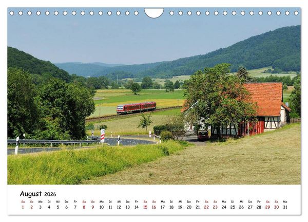 Produktbild: Hessische Nebenbahnen - Unterwegs in Nordhessen (Wandkalender 2026 DIN A4 quer), CALVENDO Monatskalender