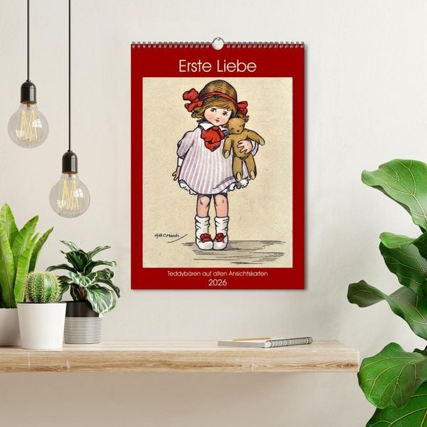 Produktbild: Erste Liebe - Teddyb&auml;ren auf alten Ansichtskarten (Wandkalender 2026 DIN A3 hoch), CALVENDO Monatskalender