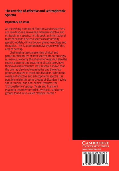 Produktbild: The Overlap of Affective and Schizophrenic Spectra