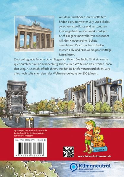 Produktbild: Schatzsuche in Berlin und Brandenburg - Lilly, Nikolas und das Geheimnis des Weltreisenden