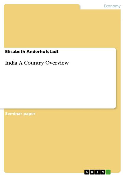 Produktbild: India. A Country Overview