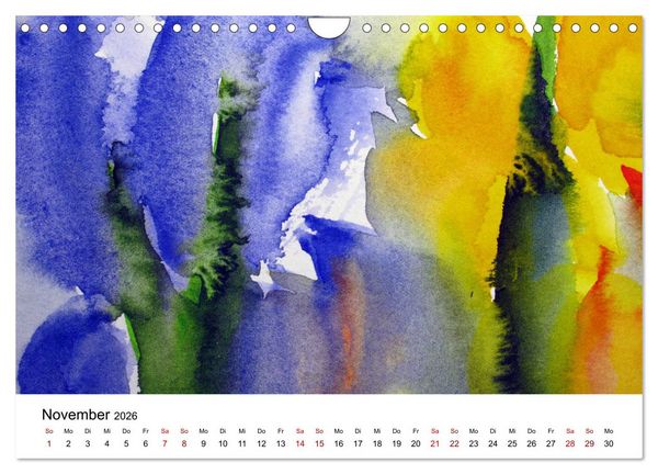 Produktbild: Bl&uuml;tenduft Aquarelle (Wandkalender 2026 DIN A4 quer), CALVENDO Monatskalender