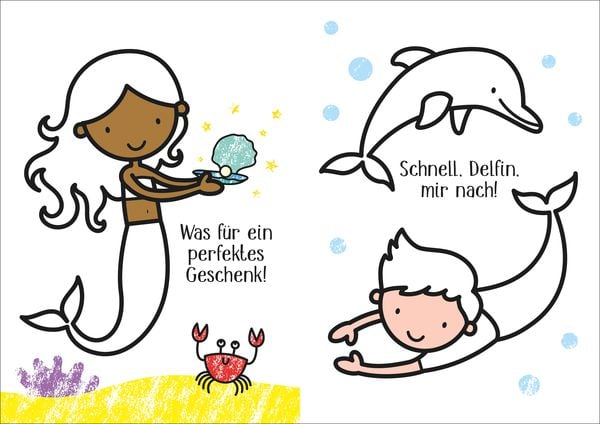 Produktbild: Kleine Kreativ-Werkstatt - Ganz einfach ausmalen: Meerjungfrauen