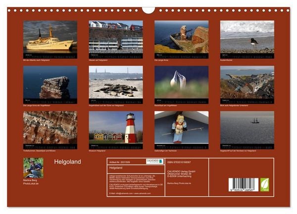 Produktbild: Helgoland (Wandkalender 2026 DIN A3 quer), CALVENDO Monatskalender