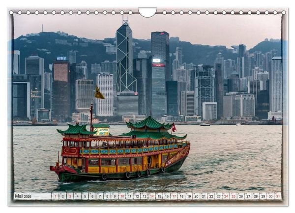 Produktbild: Hongkong, die pulsierende Metropole (Wandkalender 2026 DIN A4 quer), CALVENDO Monatskalender