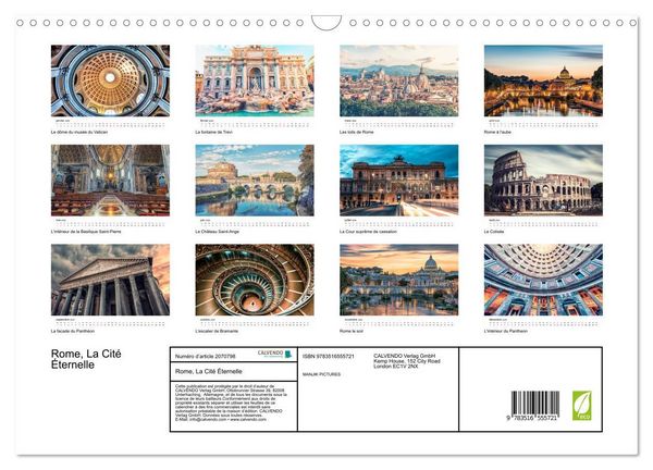 Produktbild: Rome, La Cit&eacute; &Eacute;ternelle (Calendrier mural 2026 DIN A3 vertical), CALVENDO calendrier mensuel