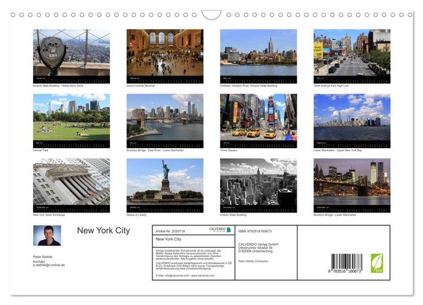 Produktbild: New York City (Wandkalender 2026 DIN A3 quer), CALVENDO Monatskalender