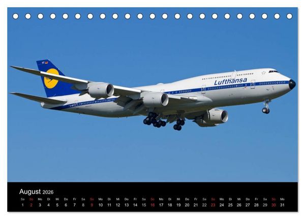 Produktbild: Sch&ouml;nheit der Flugzeuge (Tischkalender 2026 DIN A5 quer), CALVENDO Monatskalender