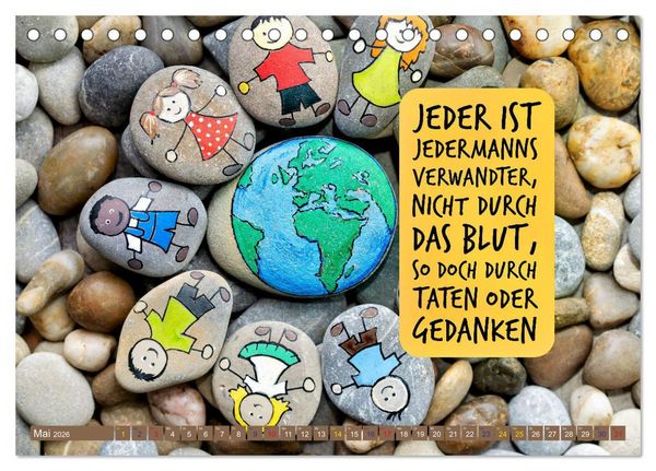 Produktbild: Gemeinsam sind wir stark - motivierende Spr&uuml;che &uuml;ber Teams (Tischkalender 2026 DIN A5 quer), CALVENDO Monatskalender