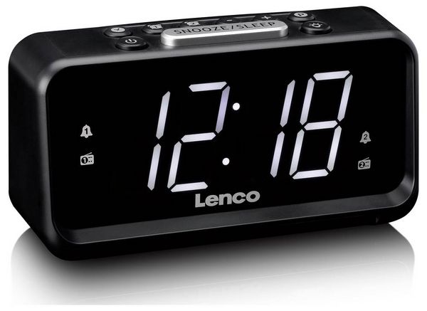Produktbild: Lenco Tischradio FM, AM UKW, USB Weckfunktion Schwarz