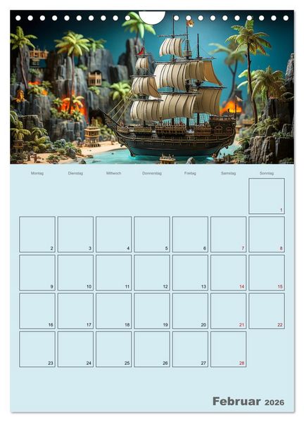 Produktbild: Schiffe, Fische und Piraten (Wandkalender 2026 DIN A4 hoch), CALVENDO Monatskalender
